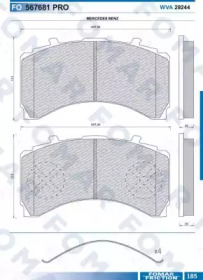 Комплект тормозных колодок FOMAR Friction FO 567681